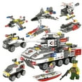 thumbnail image 6 of Military aircraft carrier police building blocks children assembled DIY toys, 6 of 8