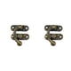 thumbnail image 4 of Scienceny Candado Cerradura de hierro Cerradura de gancho decorativa Hebilla oculta protectora de seguridad con tornillos Joyero Accesorios para Gancho izquierdo de bronce 2piezas, 4 of 6