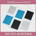 thumbnail image 2 of 30*40*5mm Sans Ou avec Coussinet Thermique Aluminium Refroidisseur de Dissipateur Thermique Radiateur Refroidissement pour Raspberry Pi 4 Modèle B CPU Bleu Ciel Sans Coussinet 8 Pcs, 2 of 6