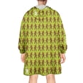 thumbnail image 2 of Wearable Oversized Blanket,Green Bigfoot Pattern Wearable Blanket Hoodie for Adults,Cozy Hooded Blankets with Super Pockets,Super Warm Fuzzy Pullover for Women & Men, 2 of 6