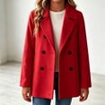 thumbnail image 6 of Riecok Trench Coats for Girls Long Sleeve Button down Jackets Lapel Collar Overcoat Warm Casual Winter Outerwear with Pocket 140, 6 of 7