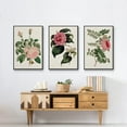 thumbnail image 6 of Pink Floral Mix I - Framed Premium Gallery Wrapped Canvas L Frame 3 Piece Set - Ready to Hang, 6 of 9