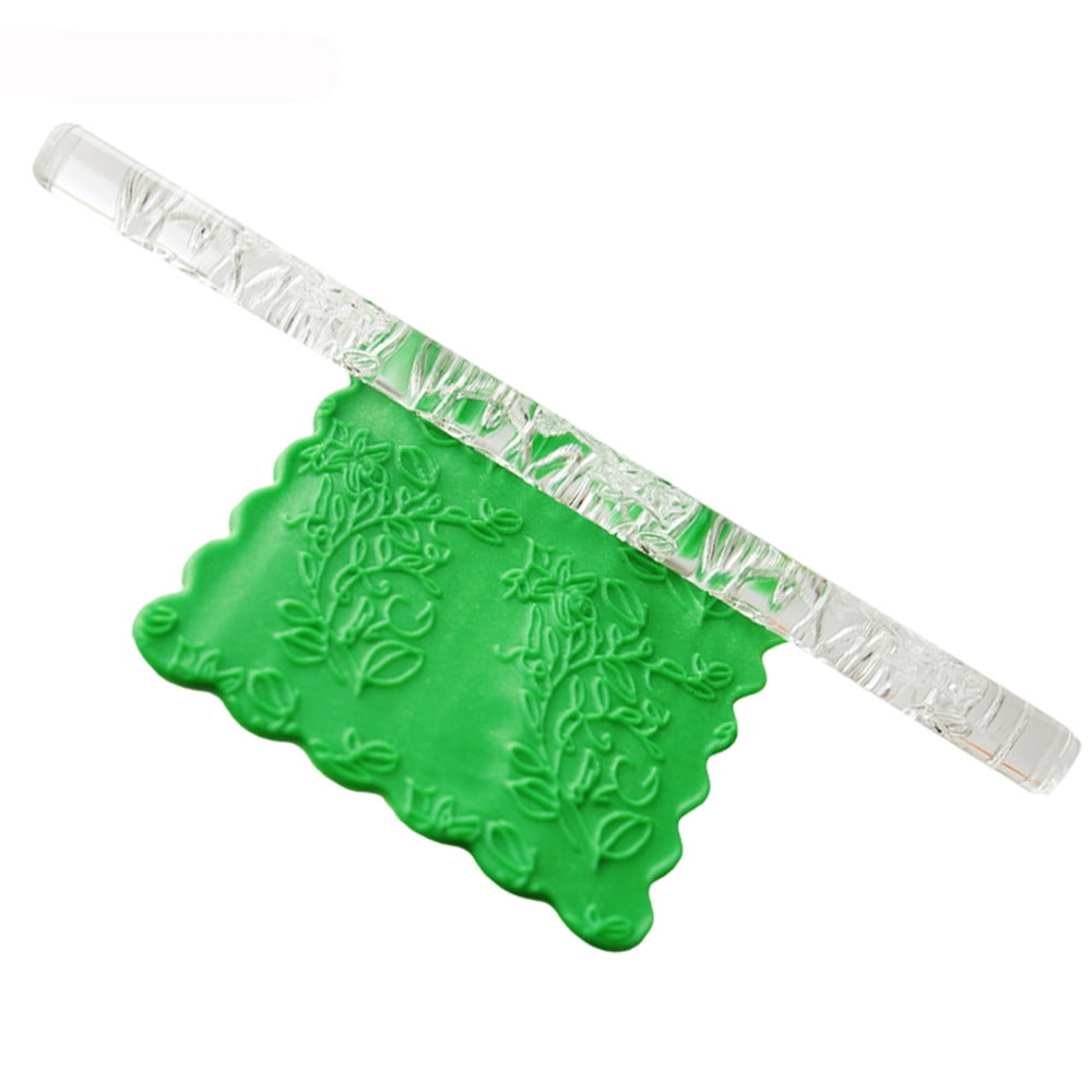 Multi-style Embossing Acrylic Rolling Pin Texture Sugarcraft Cake Icing Decor 
