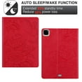 thumbnail image 2 of Dteck iPad Pro 11 2020/2018 Case, iPad Air 4th Gen 10.9 inch 2020 Case, Embossed Butterfly PU Leather Flip Case with Card Holder, Auto Wake Sleep Cover, Red, 2 of 6