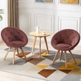 thumbnail image 5 of Duhome Modern Mid-Century Velvet Upholstered Small Accent Chair Desk Chair for Makeup Vanity Leisure Pink 1 Pcs, 5 of 10