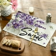 thumbnail image 2 of Smile Purple Lavender Leaves Home Sweet Home Spring Placemats for Summer 12x18 Inch Set of 4, 2 of 8