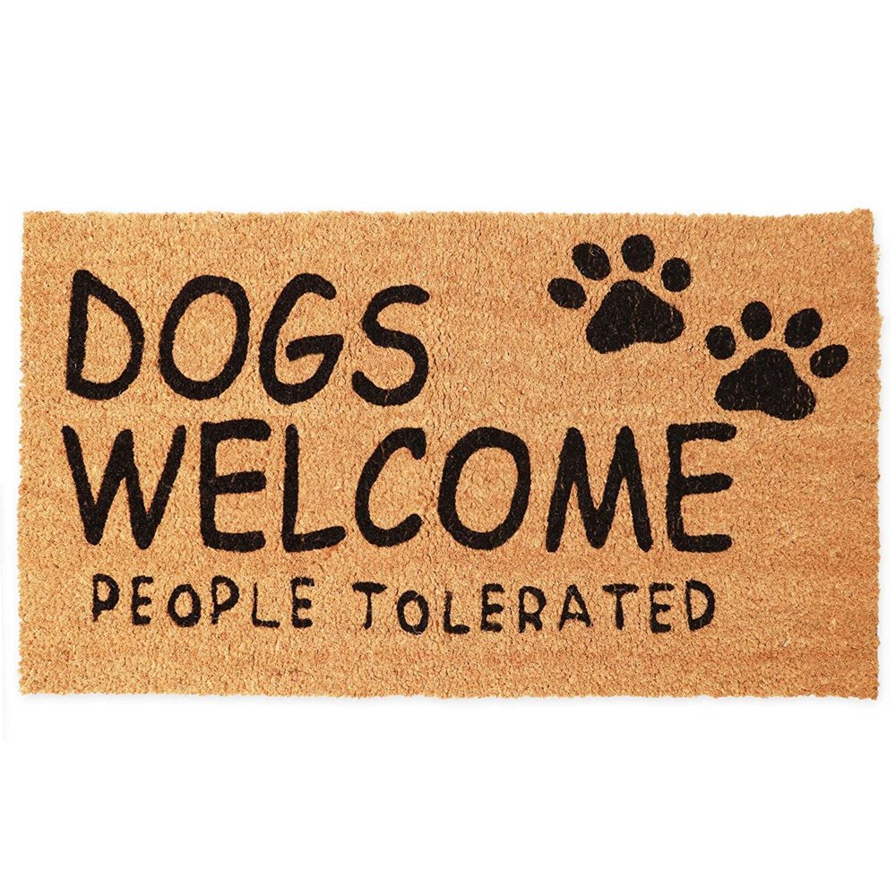 Coco Welcome Door Mat for Outside, Indoor Outdoor Coir Doormat, Dogs ...