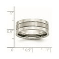 thumbnail image 6 of Chisel Stainless Steel Polished with Satin Center 8mm Grooved Band, 6 of 7