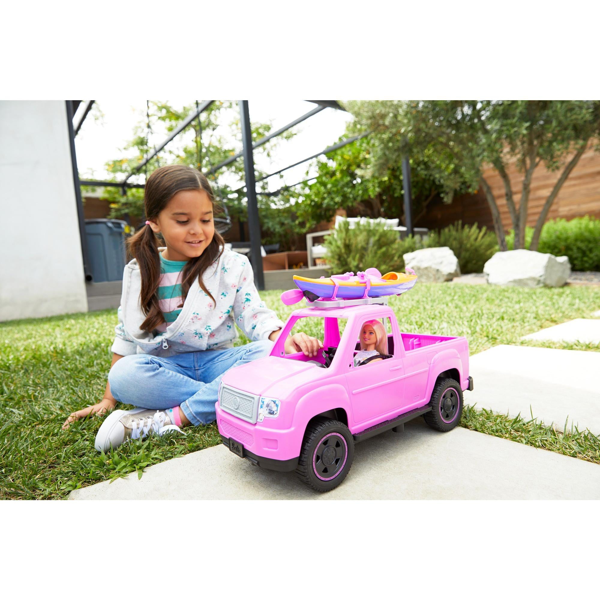 Barbie Camping Fun Doll, Pink Truck and 