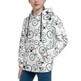 thumbnail image 2 of Fotbe Bicycle Pattern Youth Pullover Hooded Sweatshirt, Boys Hoodie, Kangaroo Pocket Hoodie for Kids Girls -X-Large, 2 of 6