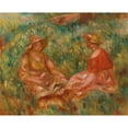 thumbnail image 2 of Pierre-Auguste Renoir 18x15 Black Ornate Wood Framed Double Matted Museum Art Print Titled - Two Girls in a Meadow (Two Women in the Grass) (circa 1910), 2 of 5