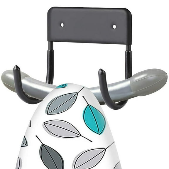 Ironing Board Hanger, Hook, Wall Mounted Holder, Large & Small (Matte Black)
