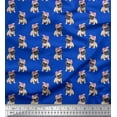 thumbnail image 1 of Soimoi Rayon Fabric Pug Dog Print Sewing Fabric Yard 56 Inch Wide, 1 of 3