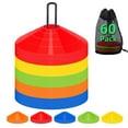 thumbnail image 2 of Paquete de 50 conos de fútbol ágiles con bolsas y soportes portátiles, adecuados para entrenamiento de fútbol, ​​conos para entrenamiento deportivo, conos deportivos, 2 of 5