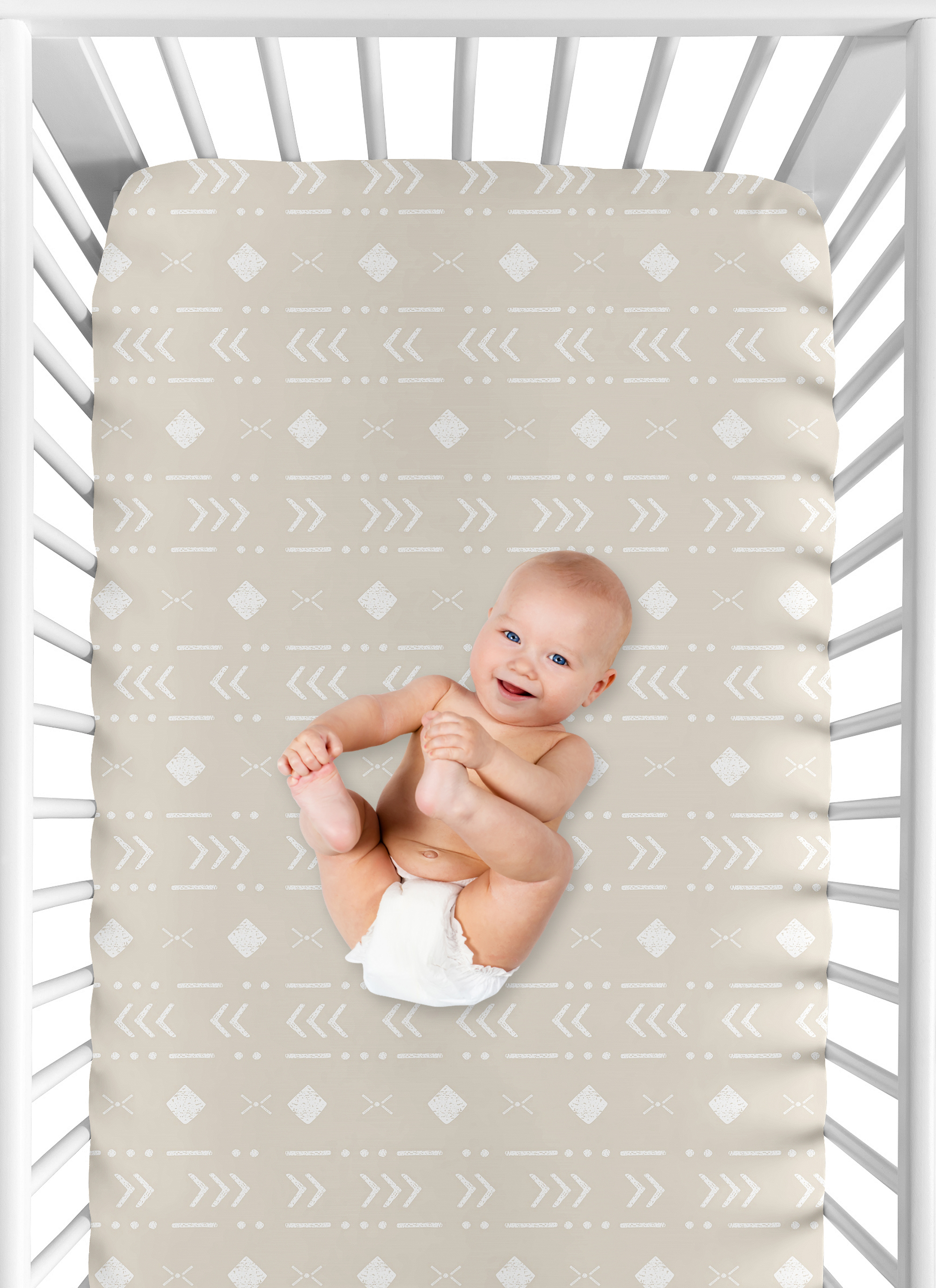 Boho Llama Aztec Geometric Fitted Crib Sheet by Sweet Jojo Designs