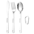 thumbnail image 1 of 1 Set of Stainless Steel Fork Cutter Spoon Steak Tableware Portable Camping Flatware, 1 of 9