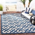 thumbnail image 2 of Safavieh Courtyard Alvin Geometric Indoor/Outdoor Area Rug, Navy/Beige, 5'3" x 7'7", 2 of 10