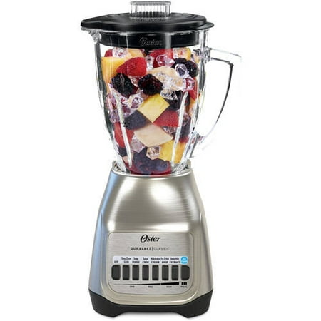 Oster Classic Series Blender Plus Food Chopper Nickel Plated with Glass (Best Blender With Glass Jar)