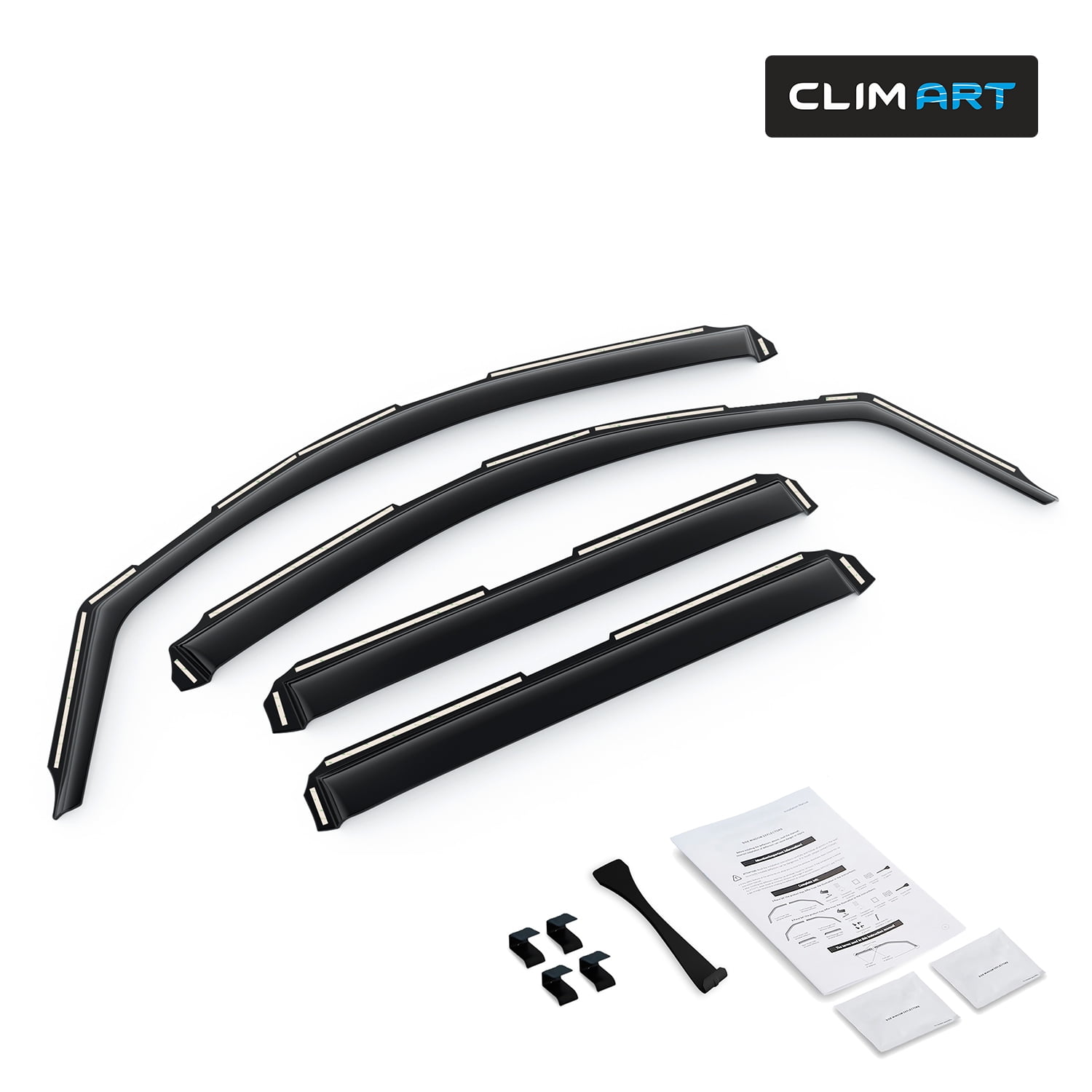 CLIM ART in-Channel Incredibly Durable Rain Guards for Chevy Tahoe 2015-2020/GMC Yukon 2015-2020, Original Window Deflectors, Vent Window Visors, Vent Deflector, 4 pcs. - 615149