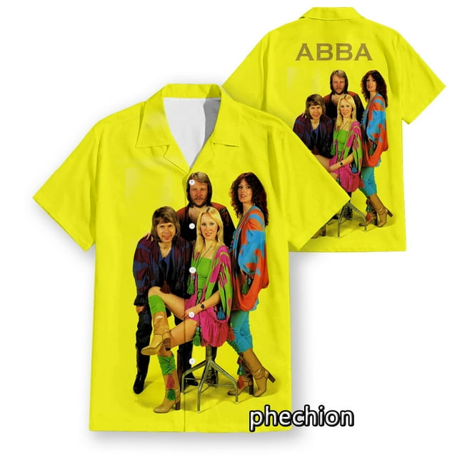ABBA 3D Impression Numérique ABBA Band Personnalisé Hawaïen Tendance Chemise-Semaine