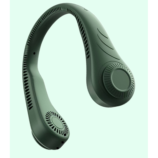 Ventilador de cuello portátil, ventilador sin aspas manos libres, ventilador personal portátil, sin aspas, recargable, diseño de auriculares, ventilador de escritorio alimentado por USB, 3 velocidades Levamdar ZJWJ448-2