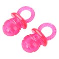 thumbnail image 2 of Flmtop 2Pcs Dog Toy TPR Pacifier Grinding Teeth Molar Reducing Pressure Pet Supplies Rose Red, 2 of 8