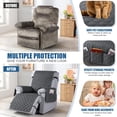 thumbnail image 4 of Funda reclinable TAOCOCO, impermeable, 71 cm, correas para las piernas, color gris, 4 of 8