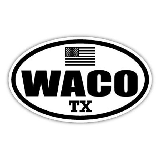 Waco TX Texas McLennan County Stealthy Subdued Old Glory US Flag Oval