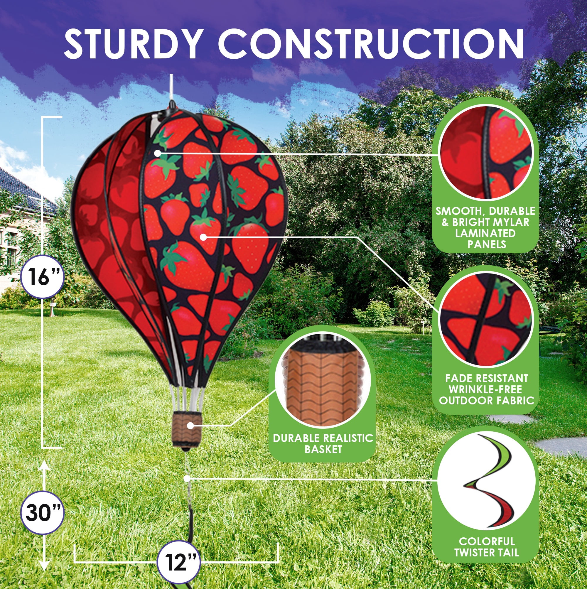 Premier Kites Hot Air Balloon - Strawberries