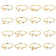 thumbnail image 4 of Kkkded Finger Ring Adjustable Electroplated Alphabet 26 - Letter Geometric Finger Ring - for Women, 4 of 7