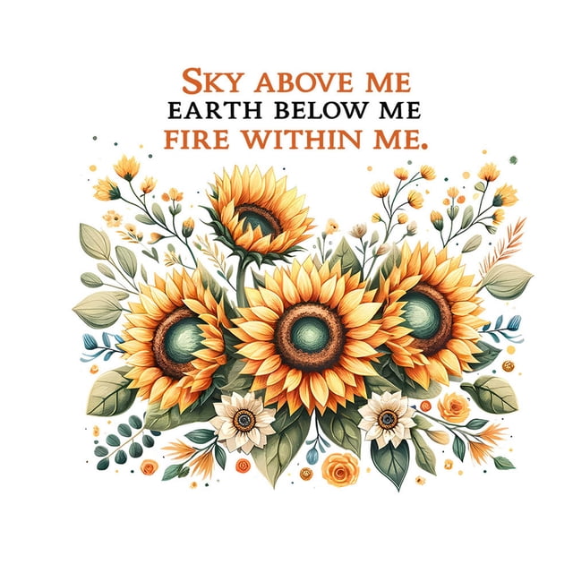 Wall Stickers for Living Room Sunflower and Butterfly Design Removable Decal 30 cm x 35 cm