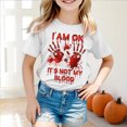 thumbnail image 2 of CAUYDY Toddler Boys Girls Halloween Shirt Skeleton Ghost T-Shirts Boo Tees Spooky Tops Short Sleeve(White,8-9 Y), 2 of 5