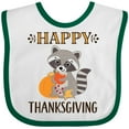 thumbnail image 3 of Inktastic Happy Thanksgiving Holiday Raccoon Boys or Girls Baby Bib, 3 of 4
