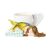 PTC 4.5 Inch Chamomile Tea Fairy Sleeping by Cup Statue Figurine