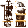 SmileMart 54" Double Condo Cat Tree with Scratching Post Tower, Brown