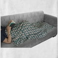 thumbnail image 5 of Pigs Soft Flannel Fleece Throw Blanket, Repeated Cartoon Layout of Piglets Farm Country Snorting Creatures, Cozy Plush for Indoor and Outdoor Use, 50" x 70", Rose and Pale Petrol Blue, by Ambesonne, 5 of 5