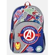 Marvel Avengers Unisex 17" Varsity-Themed "Avengers Assemble" Backpack, Navy