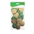 thumbnail image 2 of Beistle 40 Piece Plastic Lucky Leprechaun Shamrock Embossed Coins for Happy St Patrick‚Äôs Day Party Decorations Supplies, 1.5", Green/Gold, 2 of 3