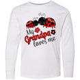thumbnail image 3 of Inktastic My Grandpa Loves Me with Cute Ladybugs Long Sleeve Youth T-Shirt, 3 of 5