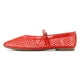 thumbnail image 2 of Zapatos planos Rihero de malla para mujer, cómodos, elegantes, rojos, talla 9, 2 of 6