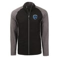 thumbnail image 2 of Men's-Cutter & Buck  Heather Black Sporting Kansas City Adapt Eco Knit Hybrid Recycled Full-Zip Jacket, 2 of 3