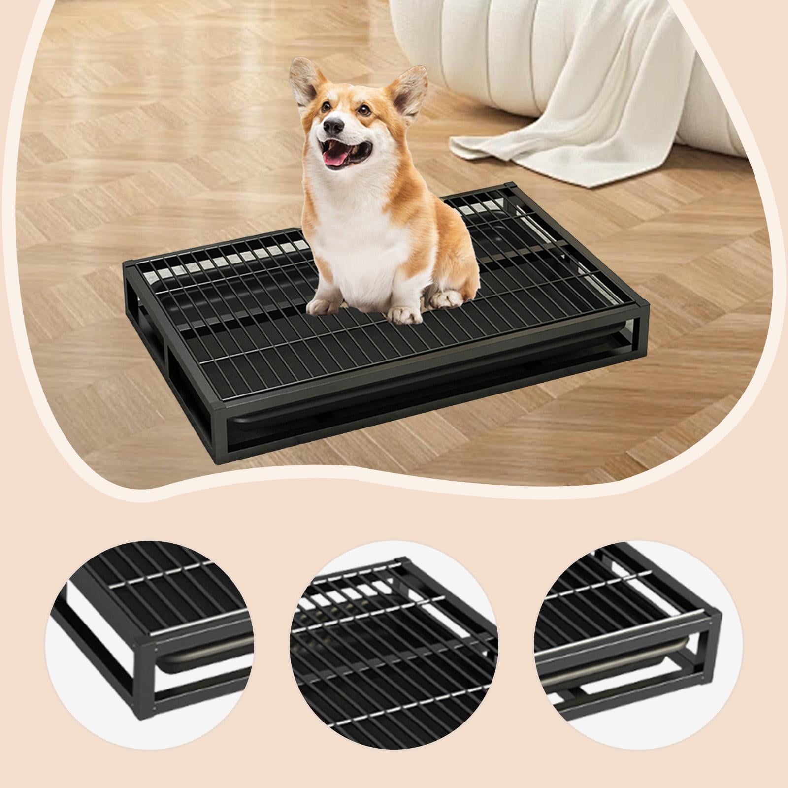 Indoor Dog Potty Tray Puppy Urinary Potty Mat Pee Litter Tray Washable Portable Design for Dogs Under 20kg