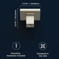 thumbnail image 2 of Heritage Designs: Tempo Collection Knob: 10 Pack - Satin Nickel - 1-3/16" Square Handle Pulls, Cabinet-Drawer-Dresser Hardware, Kitchen-Bathroom-Home, 2 of 8