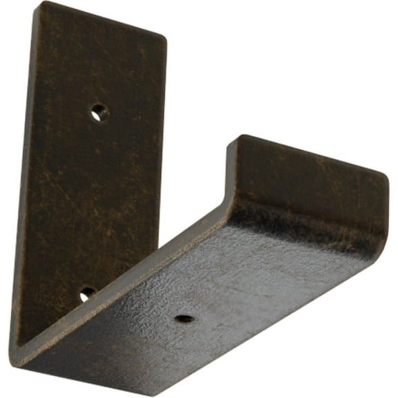 Ekena Millwork 2"W x 6"D x 5 1/2"H Steel Hanging Shelf Bracket, Antiqued Brass