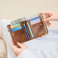 thumbnail image 7 of FALAN MULE Wallet Women Small RFID Blocking Bifold Leather Wallets for Women Vintage Coin Purse With Zipper and Kiss Lock, 7 of 7