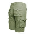 thumbnail image 2 of SWSMCLT Men's Camo Solid Cargo Shorts Camouflage Printed Short Loose with Pocket Casual Summer Knee Length Cotton Lightweight Fashion Camo Army Green 30, 2 of 2