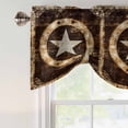 thumbnail image 4 of Brown Star Texas Tie Up Valance Curtains for Windows, Kitchen Curtains Window Treatments, Vintage Western Country Wooden Short Window Shades Valances for Bedroom Bathroom Cafe 42"x18", 4 of 8