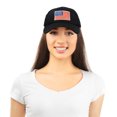 thumbnail image 2 of DALIX American Flag Dad Hat Premium USA Baseball Cap in Black, 2 of 7