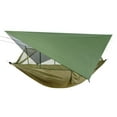 thumbnail image 1 of Hamaca para Acampar perfecl para 2 personas con Mosquitero lona Impermeable Verde 10 Pies, 1 of 8