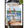 thumbnail image 3 of Lake Arrowhead, California, Water Skiing Scene (9x12 Wall Art Print, Home Decor), 3 of 3
